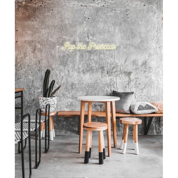 Бяла стенна лампа Prosecco, 80 x 15 cm Pop the Prosecco - Candy Shock-image-3