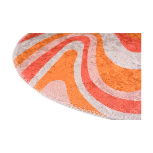 Оранжев кръгъл килим подходящ за пране ø 100 cm Colors of Joy – Vitaus-image-2