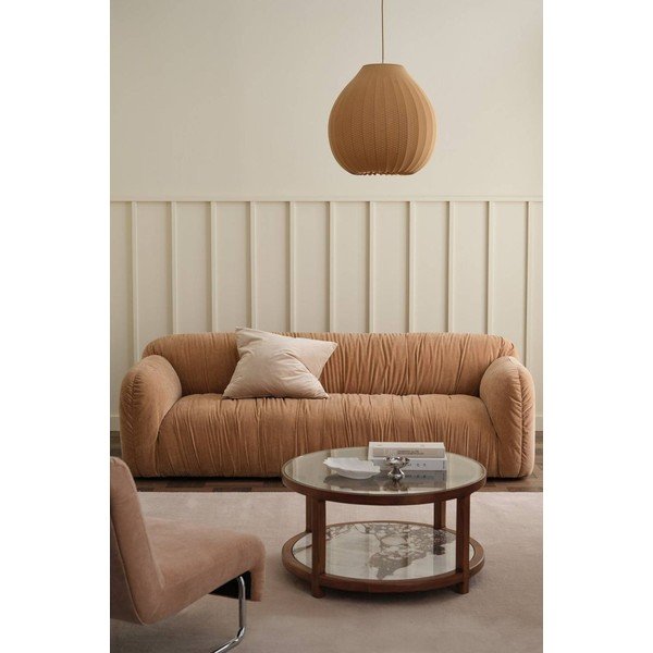 Сиво-бежов шенилов диван 221 cm Elvisa – Ellos Home-image-1