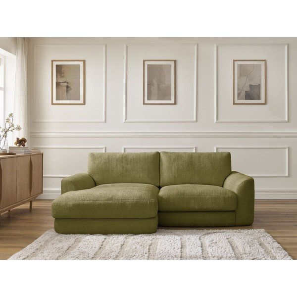 Шенилов ъглов диван в цвят каки (ляв ъгъл) Leonore – Bobochic Paris-image-1