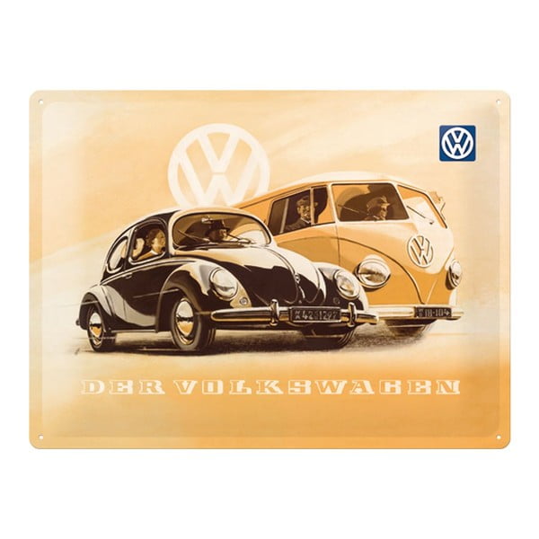 Метален знак Der Volkswagen, 30x40 cm - Postershop