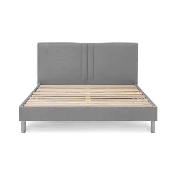 Сиво тапицирано двойно легло с решетка 180x200 cm Kerry - Bobochic Paris-image-2