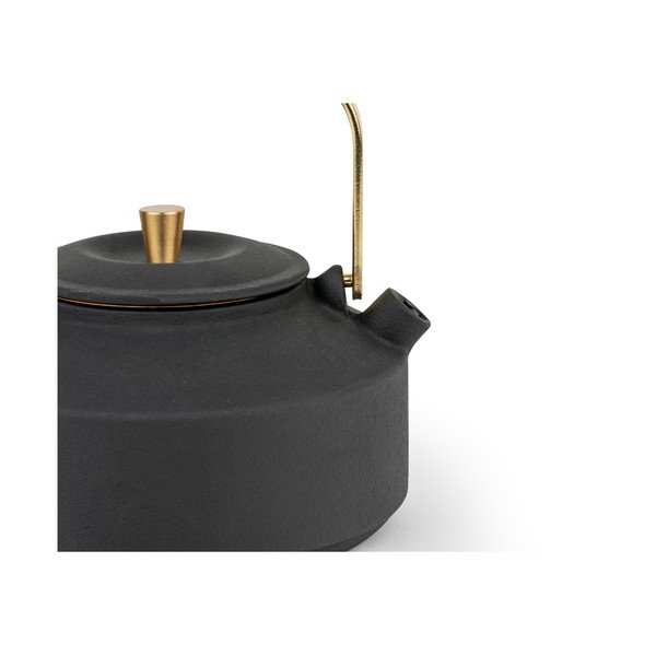 Черен чугунен чайник с цедка 1 l Shangdong – Bredemeijer-image-4