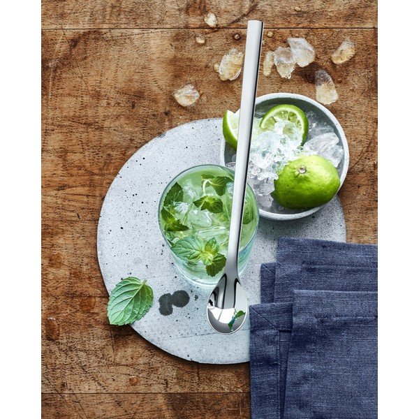 Сиви дълги лъжици в комплект 6 бр. от неръждаема стомана Nuova – WMF-image-1