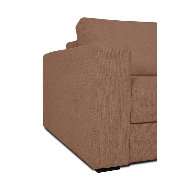 Кафяв разтегателен диван 238 cm Resmo - Scandic-image-4