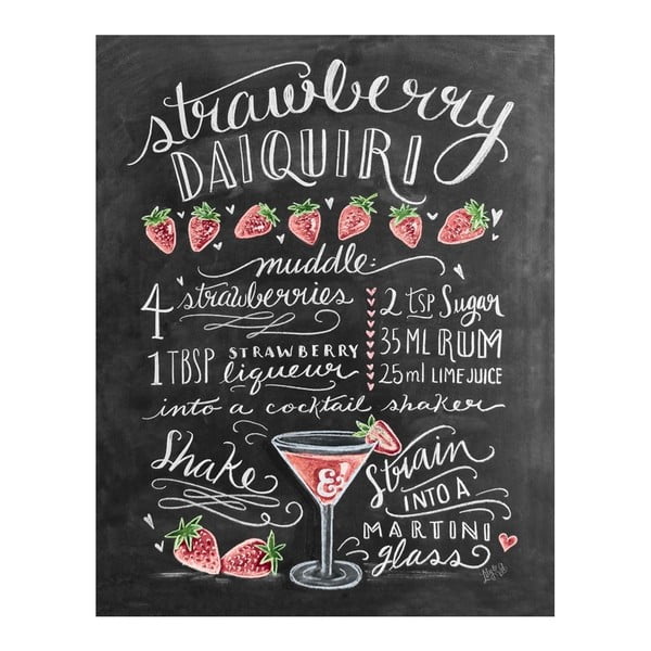 Plakát Lily & Val Strawberry Daiquiri