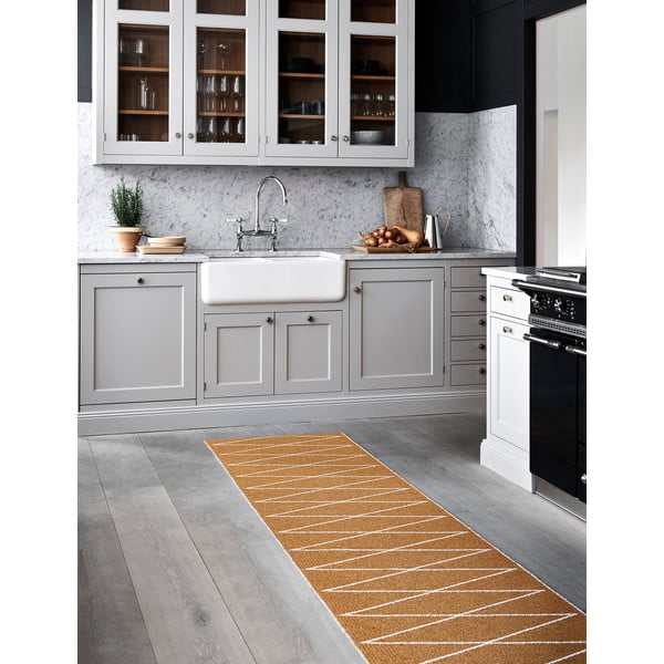 Пътека за открито и закрито в цвят жълта охра 70x240 cm Max Ochre – Pappelina-image-1