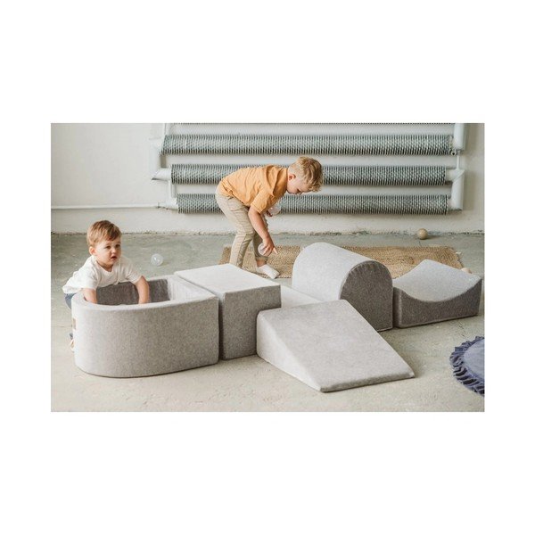 Кафява велурена катерушка от пяна 250x45x30 cm Montessori – Meowbaby-image-1