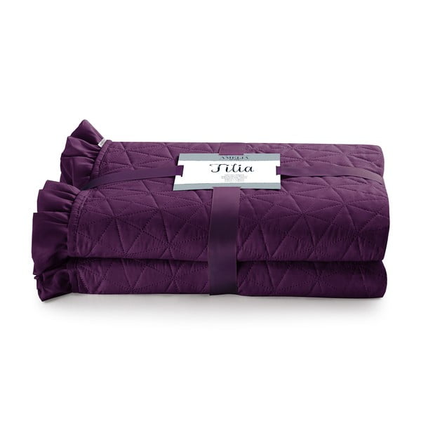 Лилава покривка за легло Plum, 220 x 240 cm Tilia - AmeliaHome-image-2