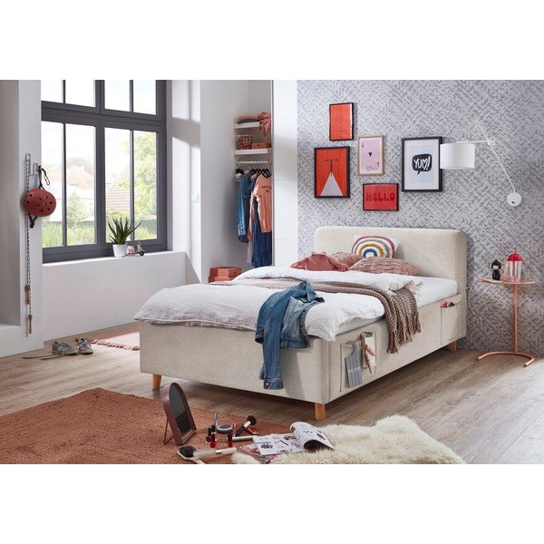 Бежово детско легло 120x200 cm без ламелно дъно Cosy – Meise Möbel-image-1