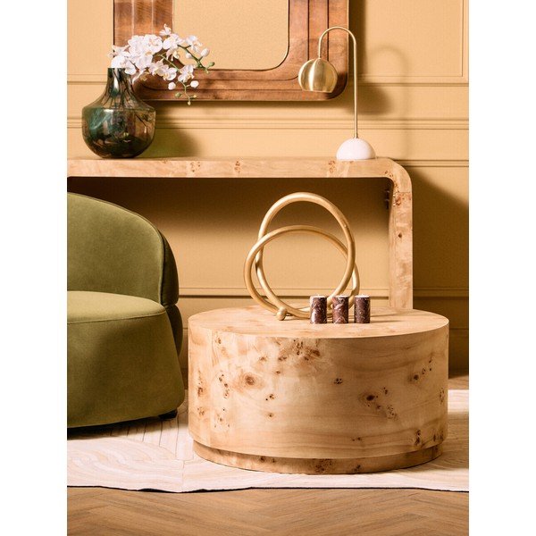Кръгла масичка за кафе в естествен цвят ø 80 cm Mota – Premier Housewares-image-3