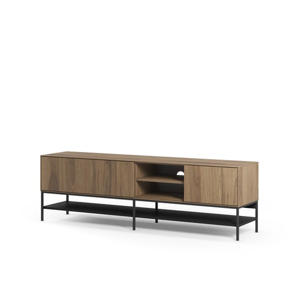 Маса за телевизор от дъбов декор  в естествен цвят 180x55x35 cm Amira – Marckeric-image-2