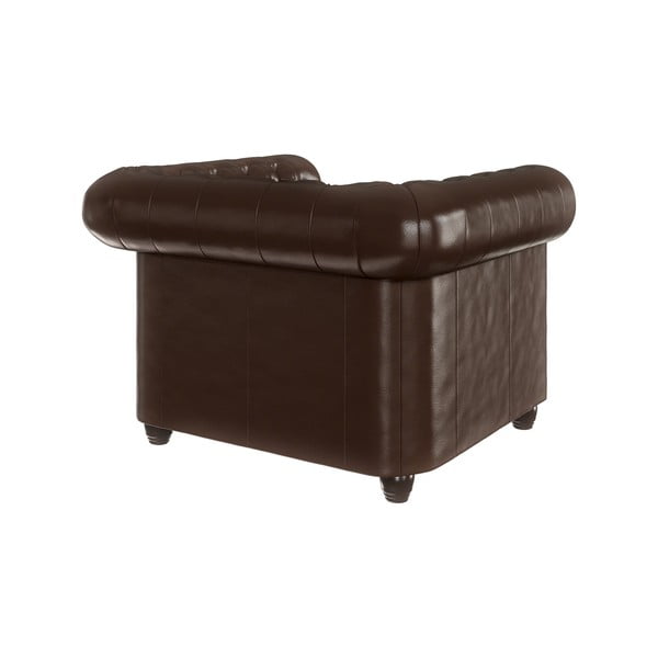 Тъмнокафяв фотьойл от изкуствена кожа York - Ropez-image-2