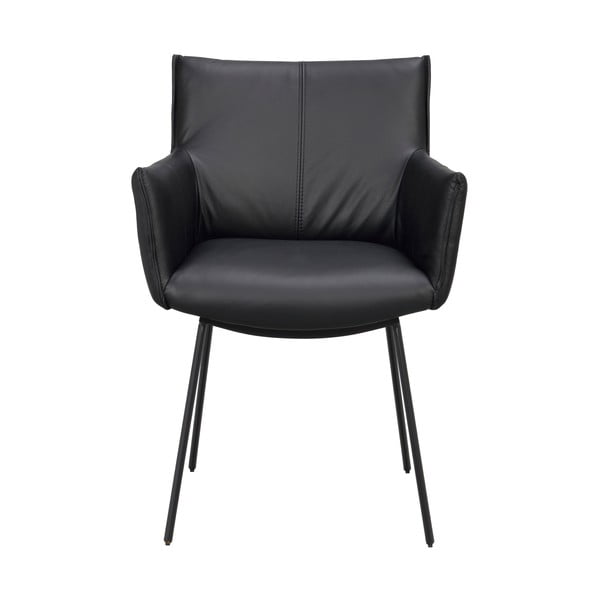 Черни тапицирани трапезни столове в комплект 2 бр. Hinckley – Rowico-image-2