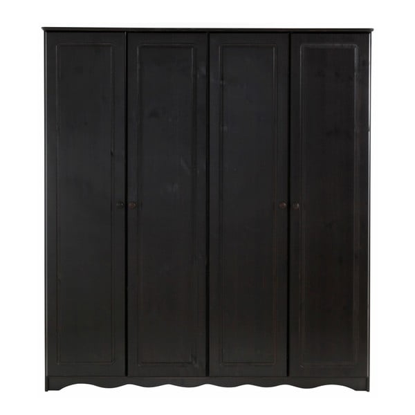 Тъмнокафяв гардероб от бор 168x181 cm Amanda - Støraa