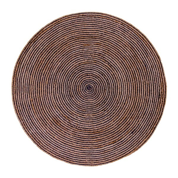 Кафяв кръгъл килим Bombay, ø 180 cm - House Nordic