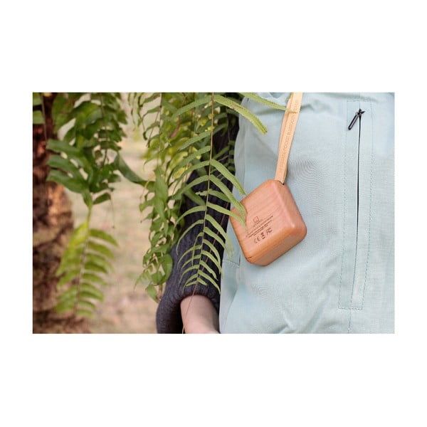 Кафява квадратна Bluetooth колонка - Gingko-image-2