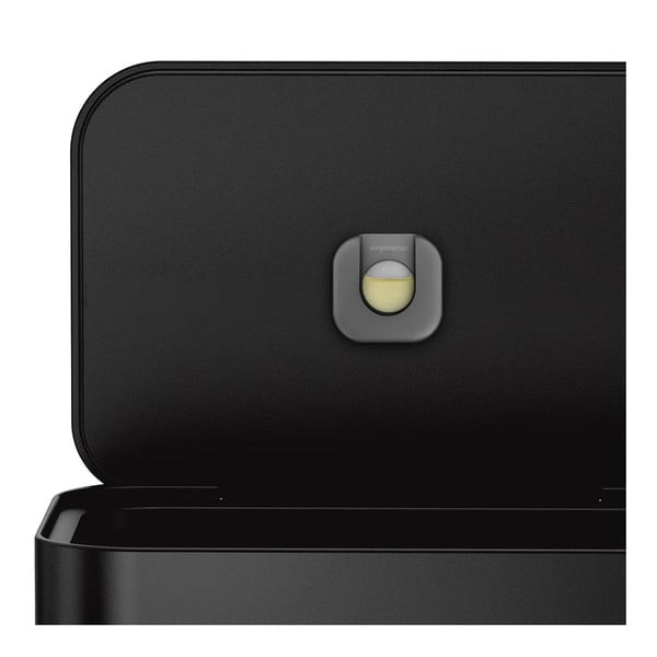 Матово черно стоманено кошче за боклук с педал 55 l – simplehuman-image-4