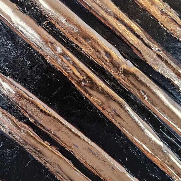 Ръчно рисувана картина 70x70 cm Palm Leaf – Wallity-image-3