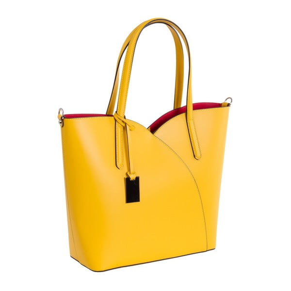 Žlutá kabelka z pravé kůže Andrea Cardone Dafne