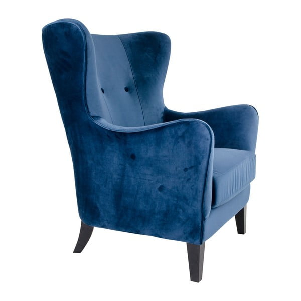 Кресло от синьо кадифе Campo - House Nordic