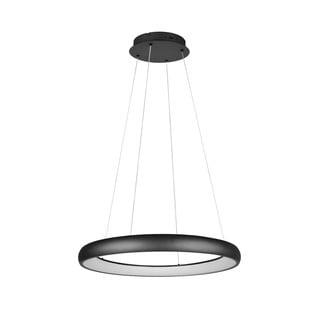 Черно LED затъмняващо се висящо осветително тяло с метален абажур ø 75 cm Cardona – Trio