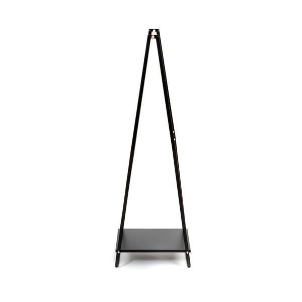 Черен стелаж за дрехи с рафт Portant Blanc - Compactor-image-4