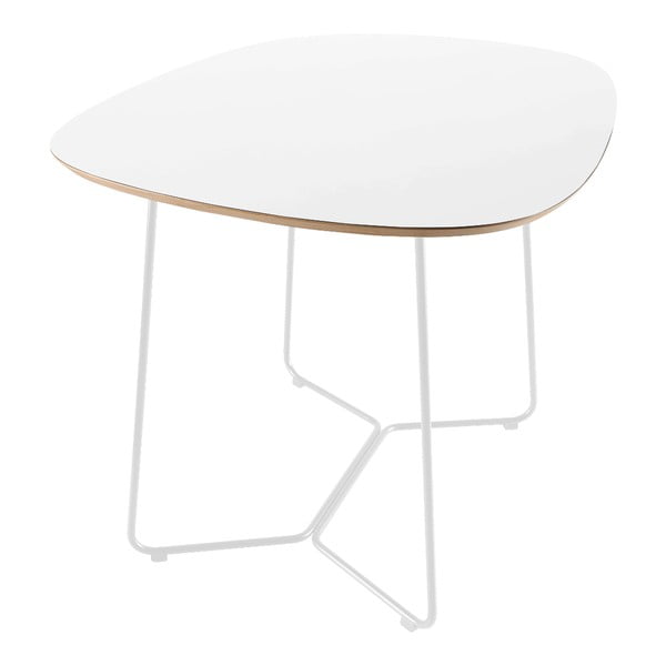 Bílý stůl s kovovými nohami IKER Maple X