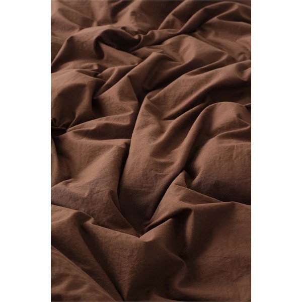 Кафяво единично  спално бельо от органичен памук 150x200 cm Juliette – Ellos Home-image-2