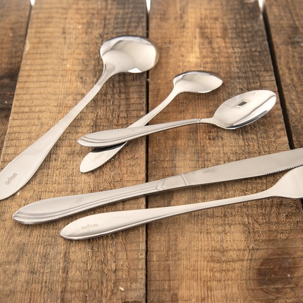 Прибори за хранене от неръждаема стомана в сребрист цвят 24 бр. Satin – Orion-image-1