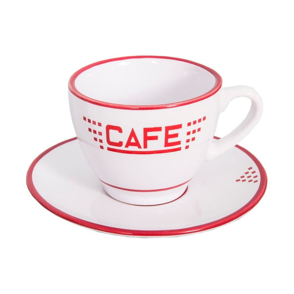 Бяла керамична чаша Café - Antic Line