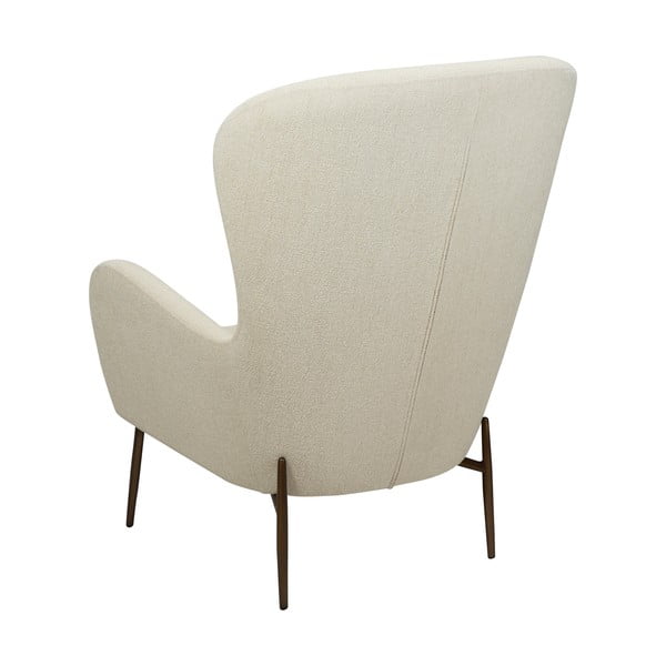Кремаво кресло от плат букле Glam – DAN-FORM Denmark-image-4
