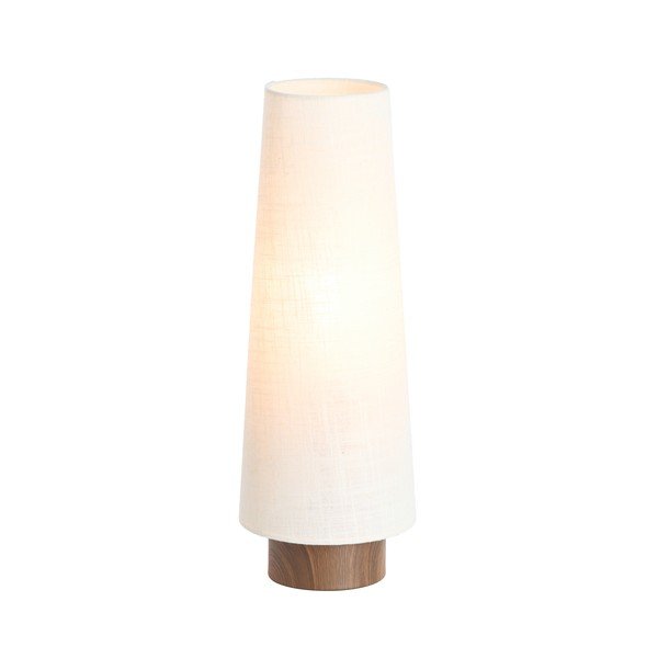 Кремава метална настолна лампа с текстилен абажур (височина 42 cm) Howie – Light & Living-image-1