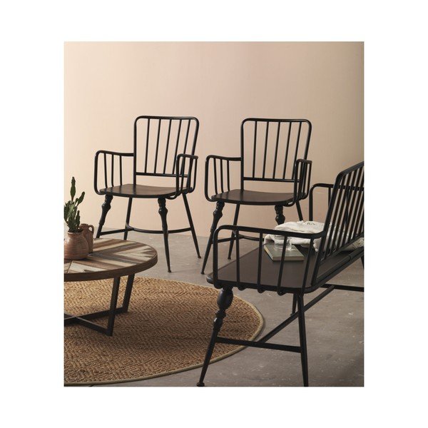 Черна метална пейка Gap - Geese-image-2