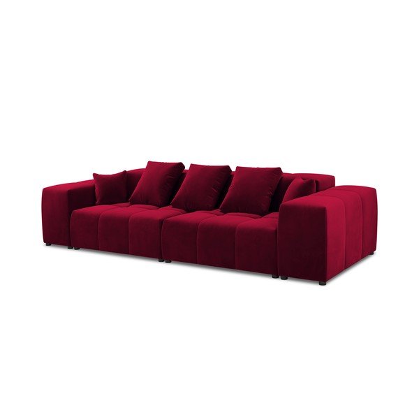Червен кадифен диван 320 cm Rome Velvet - Cosmopolitan Design-image-2