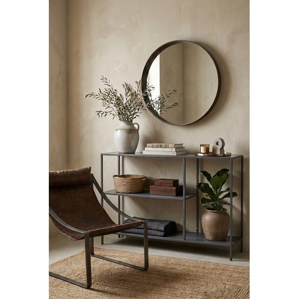 Сива стоманена конзолна маса 30x120 cm Acero – Premier Housewares-image-2