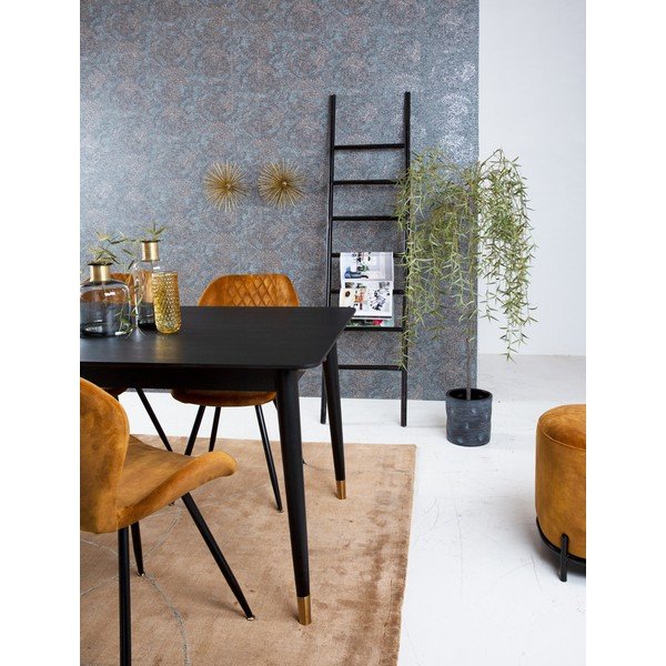 Черна маса за хранене от каучуково дърво , 180 x 90 cm Nelly - Canett-image-2