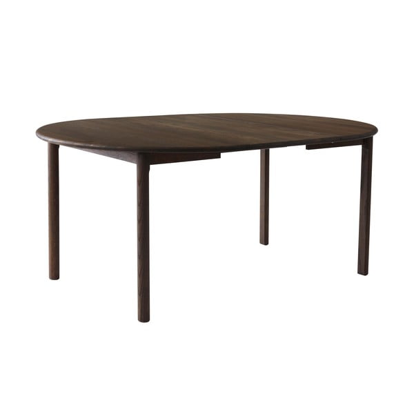 Кафява кръгла сгъваема трапезна маса от масивен дъб ø 120 cm Noor – Hammel Furniture-image-3