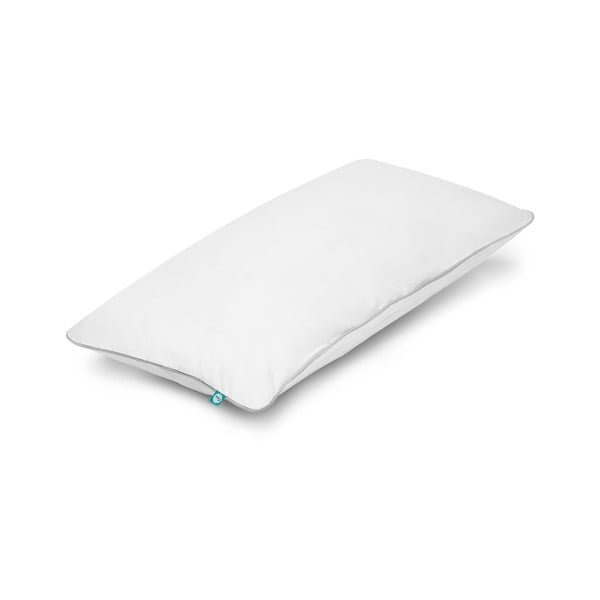 Бяла калъфка за възглавница със сиво райе Basic, 30 x 60 cm - Mumla