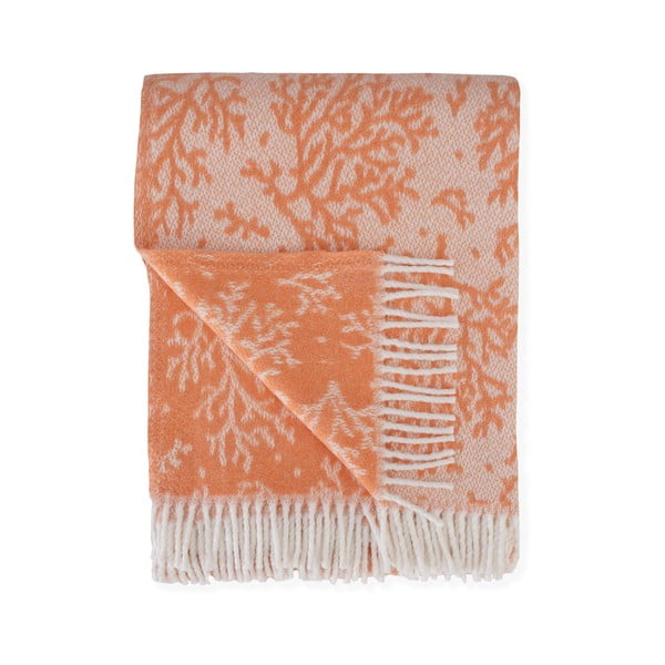 Оранжево одеяло със съдържание на памук , 140 x 180 cm Coral - Euromant