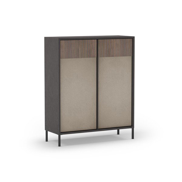 Шкафче в антрацитно и светлокафяво 106x130 cm Amalia – Marckeric-image-3