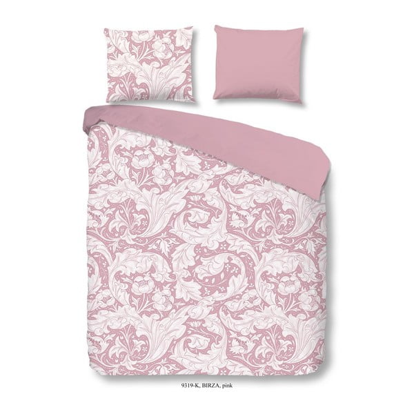 Памучно спално бельо за единични легла Birza Pink, 155 x 200 cm - Descanso
