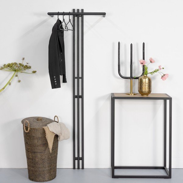 Черна метална стенна закачалка 65 cm Senza – Spinder Design-image-1