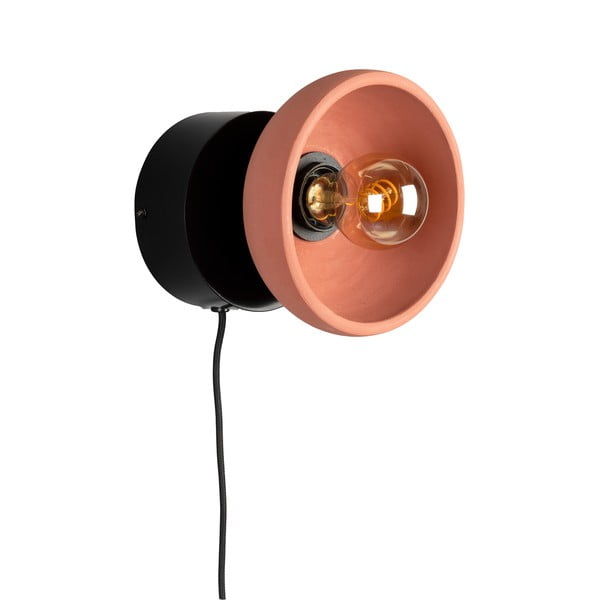Стенна лампа в цвят сьомга и черно Zahra – Dutchbone