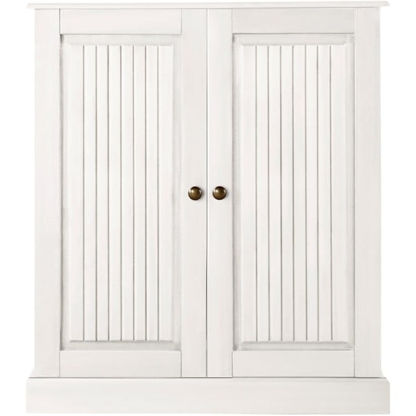 Бяло шкафче от масивен бор 100x34 cm Mille – Støraa