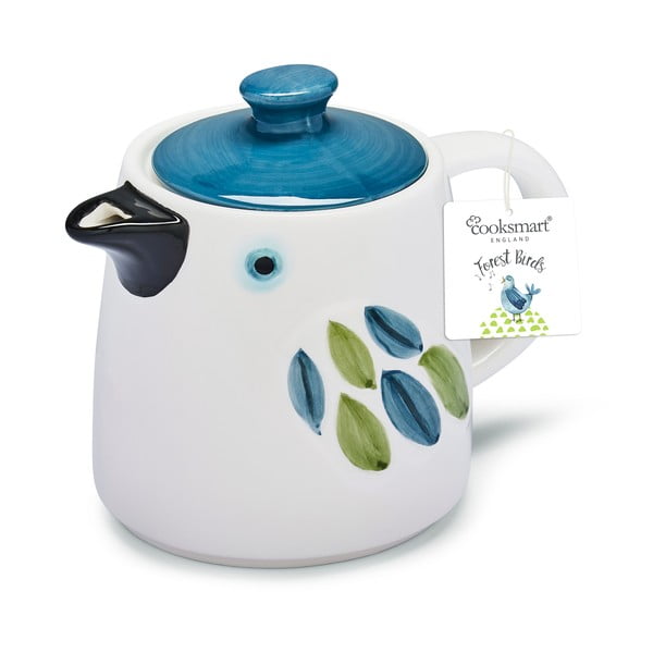 Син и бял керамичен чайник Forest Birds - Cooksmart ®