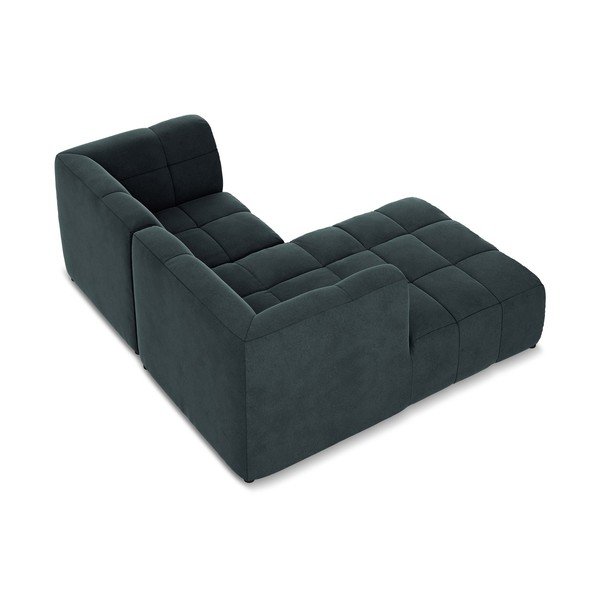 Син кадифен ъглов диван (ляв ъгъл) Aloha – Makamii-image-4