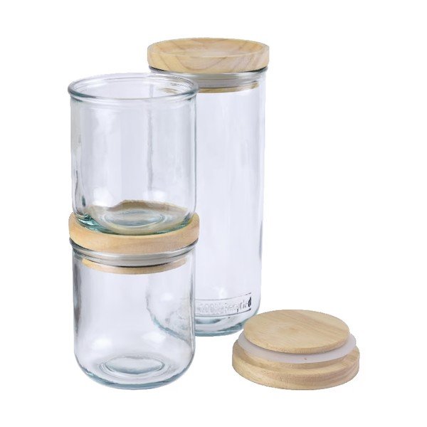 Комплект стъклени буркани 3 бр. Hermetic - Ego Dekor