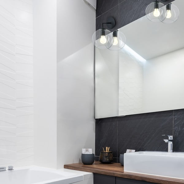 Черна стенна лампа Bogard, ø 20 cm Bogart - SULION-image-1