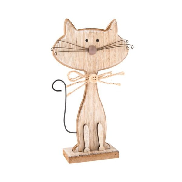 Дървена декорация във формата на котка Котки, височина 18 см - Dakls